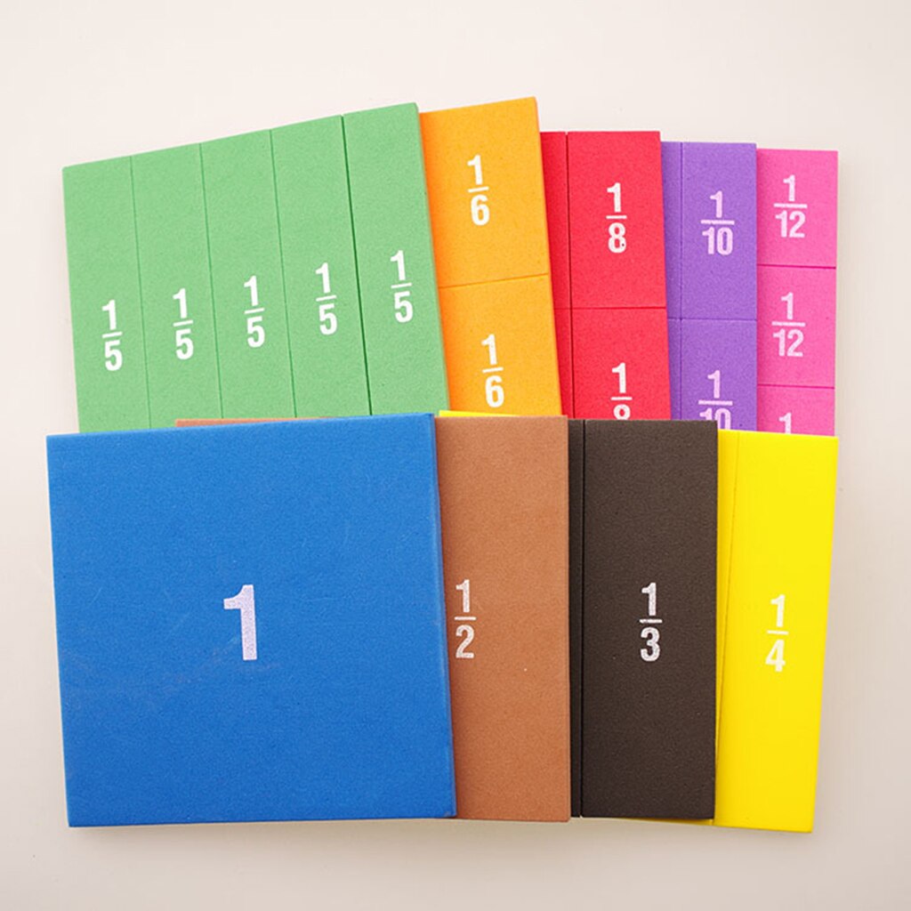 22x Fraction Tiles Calculate Math Kids Toys for Elementary School