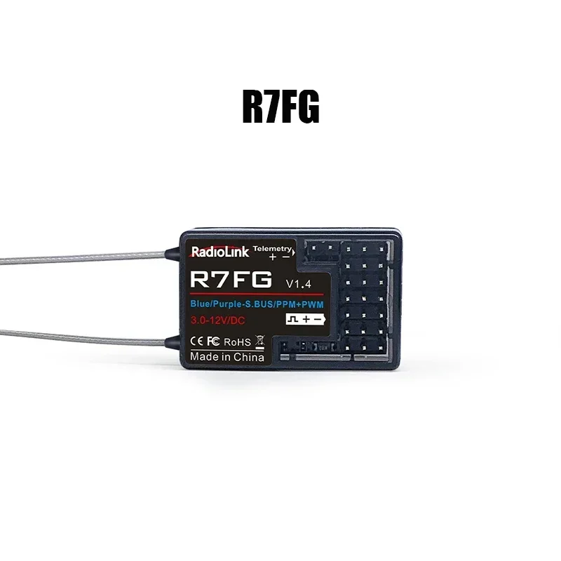 Radiolink R4FGM R6F R6FG R7FG R8EF R8FM R8FG R12F R16F 2.4G Receiver for RC RC8X RC6GS RC4GS T8FB T8S T12D T16D Transmitter: Blue