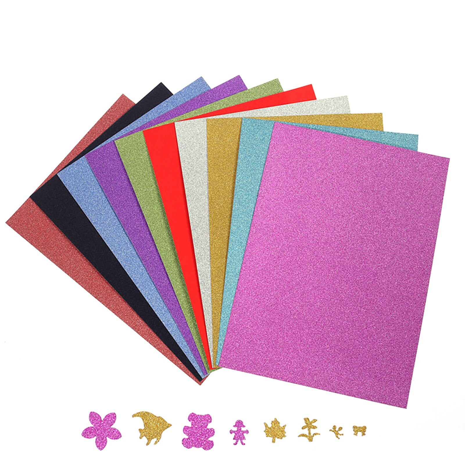 Craft Paper 10/20/30/40/50pcs xFlash Card Paper Flash Shiny Craft Paper Advanced A4 Flash Paper No Adhesive Flash Card Paper
