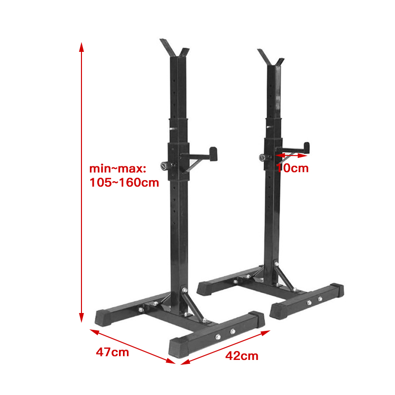 Home Fitness Equipment Split Type Multifunctional Barbell Squat Rack Adjustable Height 105-160cm Maximum Load 150 Kg HWC