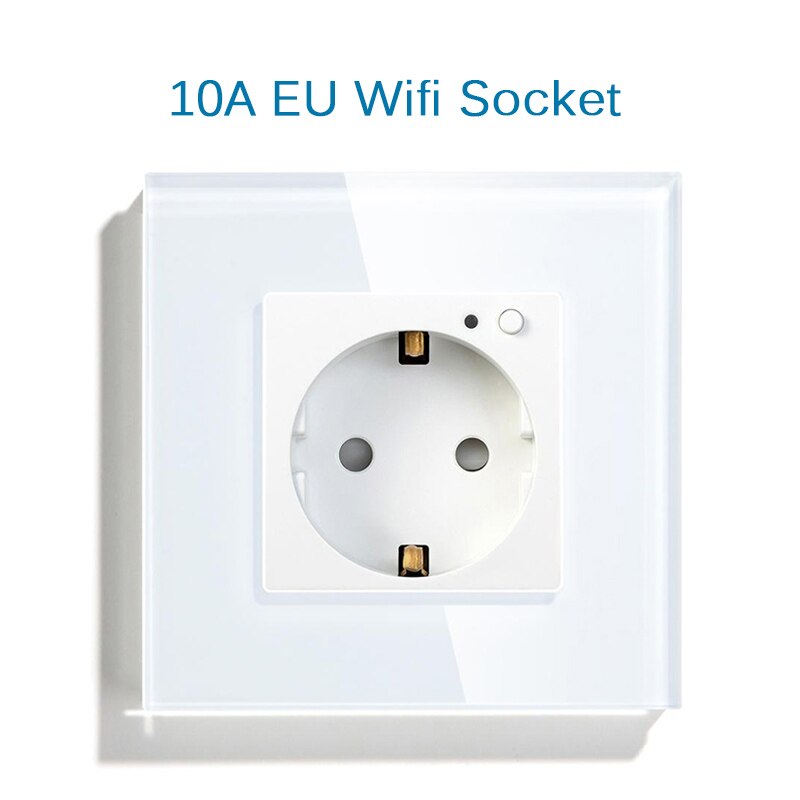 Multiple Socket With USB EU Smart Power Strip Home Wireless Remote Control Work With Tuya Smartlife Alexa Google Home: Socket White 10A