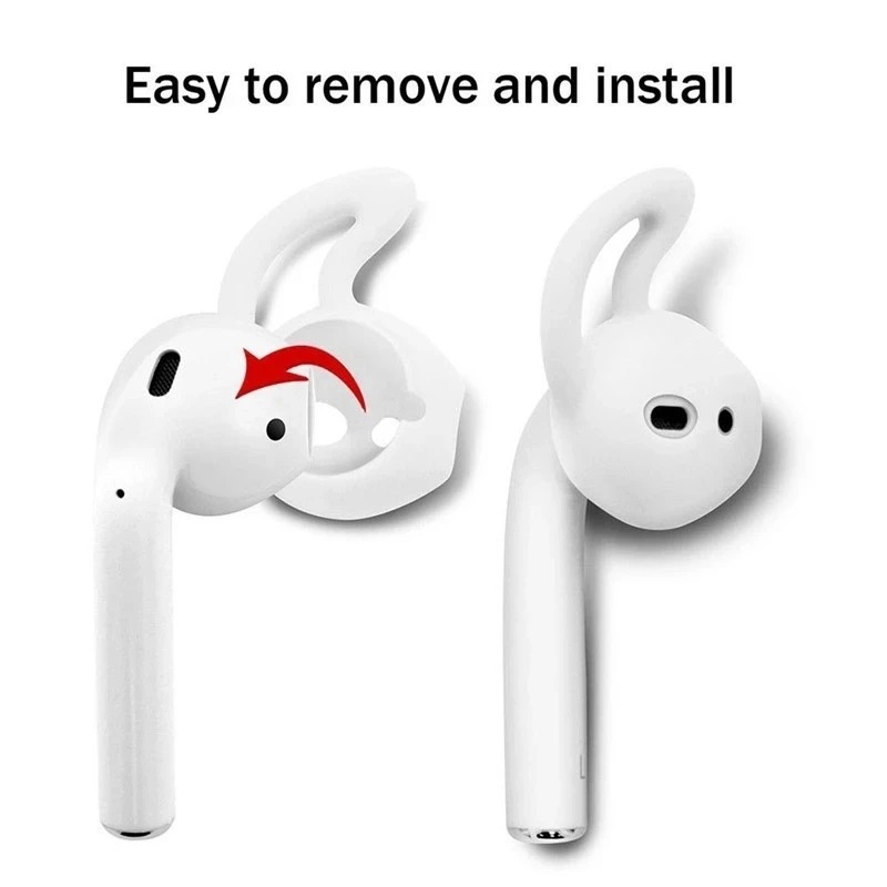 6/1 Paar In-Ear-Ohrstöpsel aus weichem Silikon für Airpods, schützende Ohrpolster, Kopfhörer-Cup-Ohrpolster mit Anti-Rutsch-Ohrbügel
