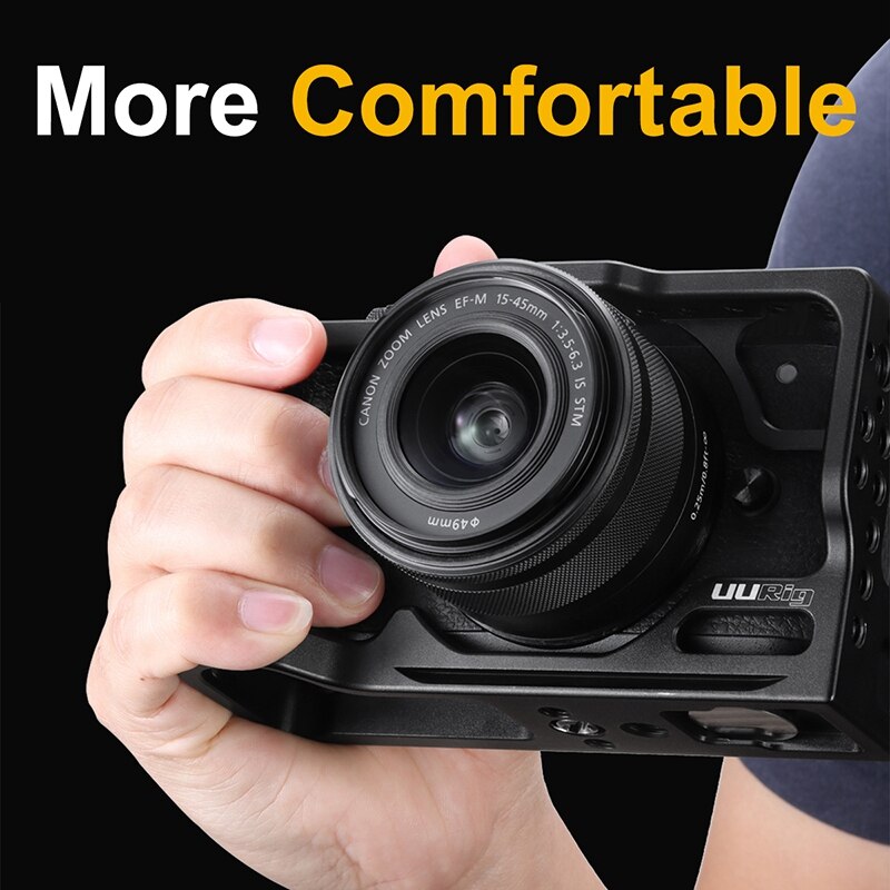 UURig C-M6 Metal Camera Cage for Canon M6 Mark II 1/4 Thread Hole to Top Handle Monitor microphone LED Light