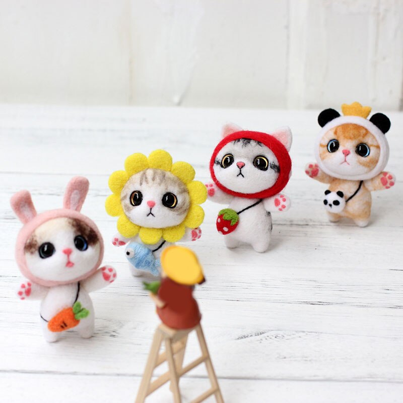 1 Set DIY Wool Needle Felting Kit Needle Felting Beginner Kits with Instructions and Needle Felting Basic Tools TB