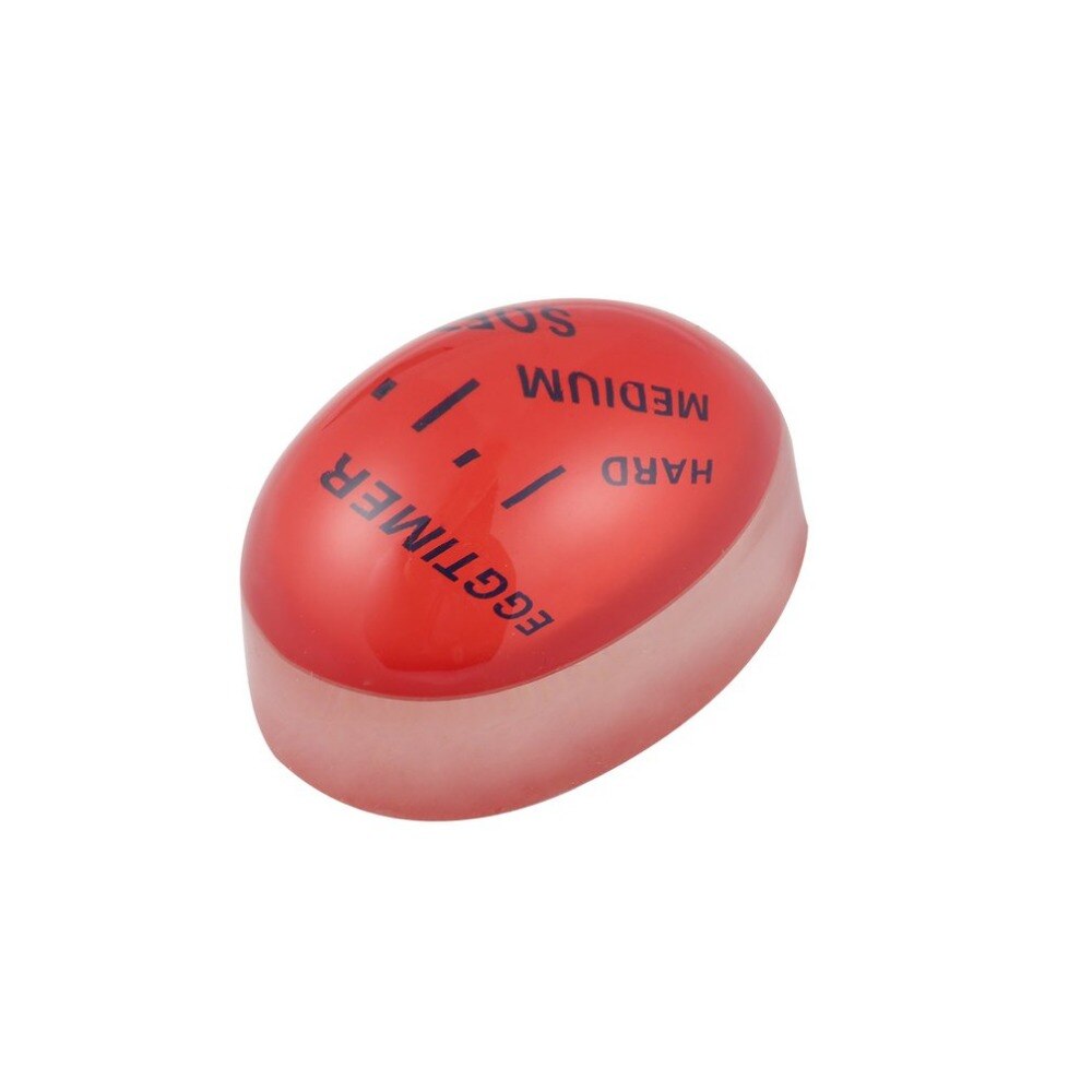 1pcs Egg Perfect Color Changing Timer Yummy Soft Hard Boiled Eggs Cooking Kitchen Eco-Friendly Resin Eggs Timer Red 56mm*45mm