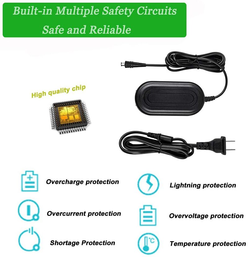 CA-110 AC Power Adapter CA110 Charger for Canon VIXIA HF R200 R20 R21 M500 M50 M52 R300 R30 R32 LEGRIA HF R26 R28 R206 Camcorder