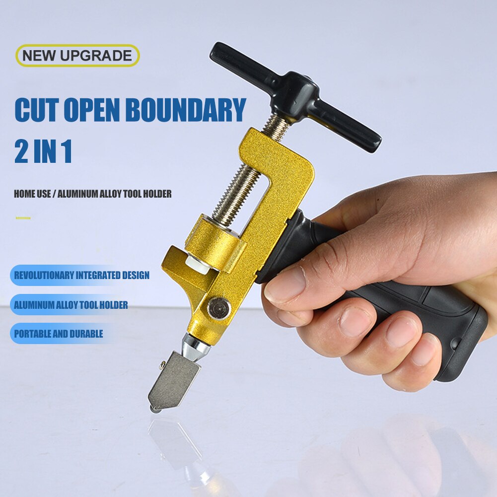 2 In 1 Keramische Tegel Opener Divider Diamant Snijden Handheld Handleiding Glassnijder Tegel Grens Opener Labor‑saving Cutter