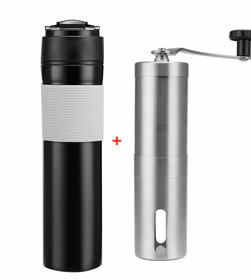 Portable French Press 350ml Coffee Maker Black Plastic Double Wall Mug Filtration Water Isolation Tea Coffee Cup: Chocolate