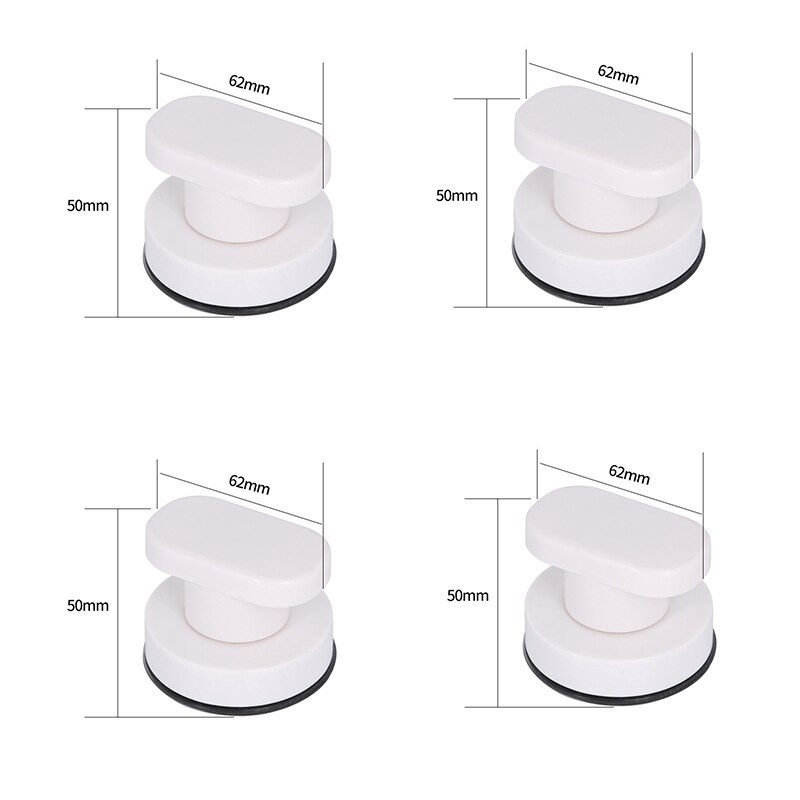 Geen Boren Zuignap Handvat Schuifdeur Venster Koelkast Lade Koelkast Trekt Badkamer Veiligheid Douche Bad Antislip Grip: 4pcs white A