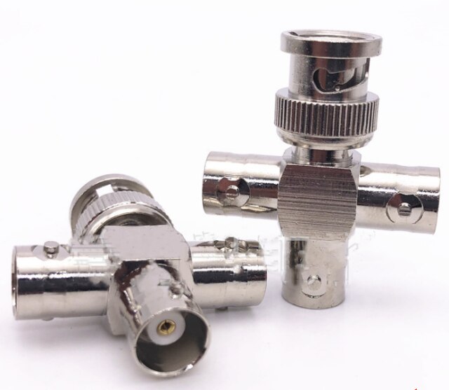 3way BNC To BNC adapter female jack & male plug triple T in series RF connectors: 5BNCM-3BNCF
