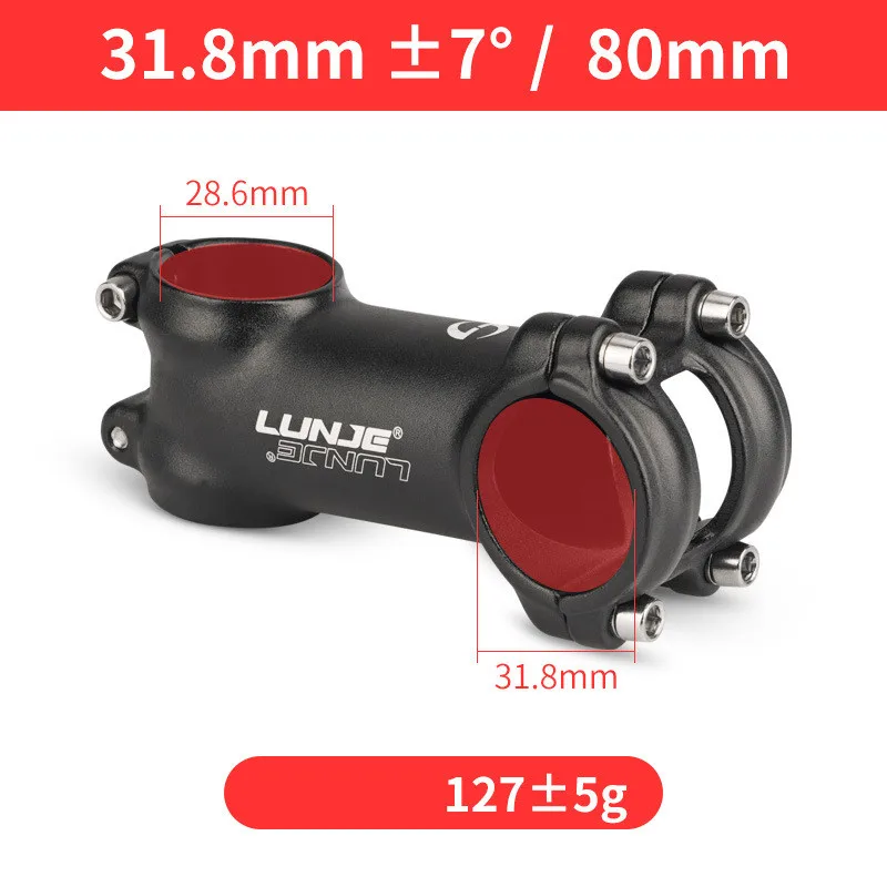 Ultrakevyt polkupyörän ohjainkannatin mtb maantiepyörän ohjainkannatin 25.4/31.8mm alumiininen maastopyörän ohjainkannatin ohjaustanko 7 astetta 60/70/80/90/100mm