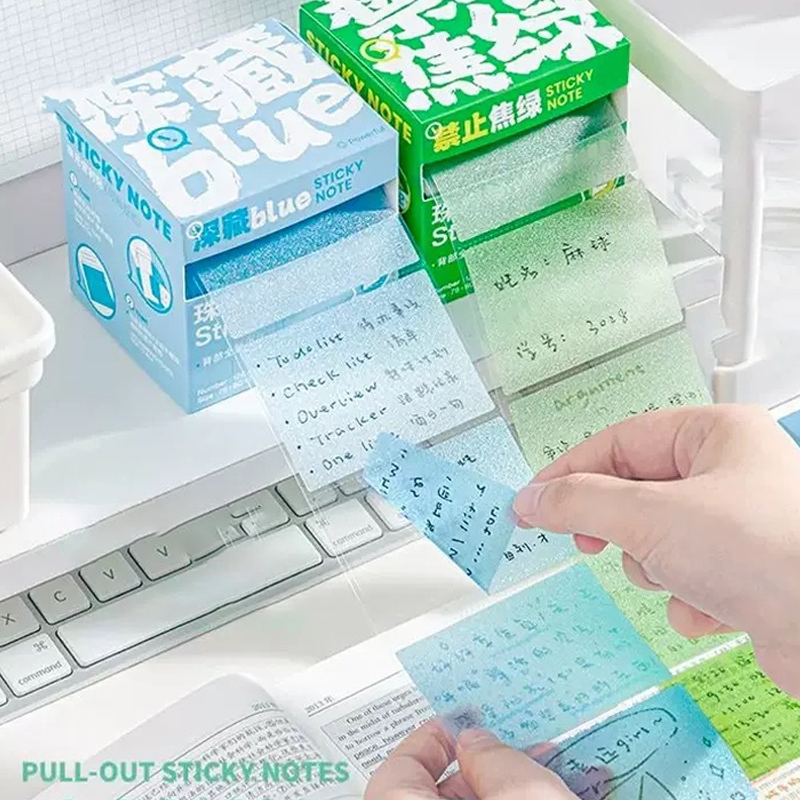 Etykiety samoprzylepne wielokrotnie wklejane bez kleju Wygodne naklejki Proste, urocze artykuły papiernicze Przezroczysta książka z naklejkami