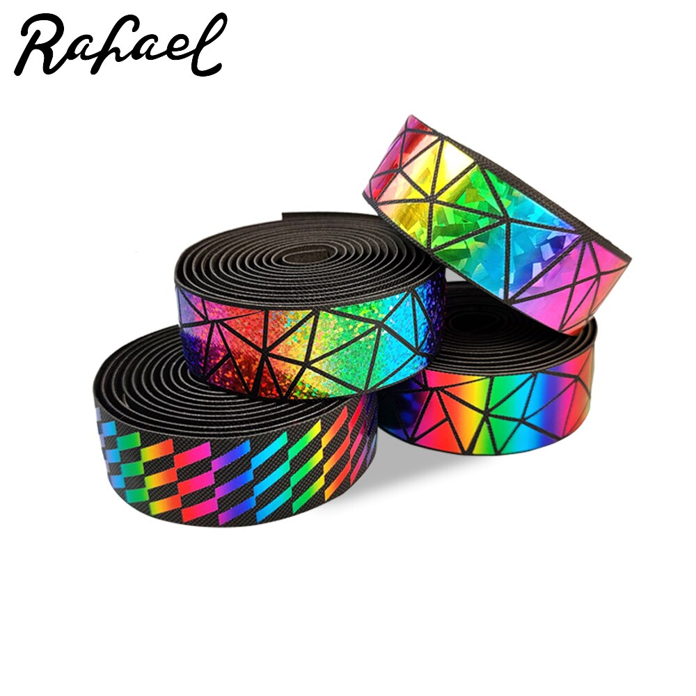 Fietsen Road Mtb Dazzling Reflecterende Driehoek Anti-Vibratie Pu Fiets Stuur Antislip Ademend Persoonlijkheid Fiets Riemen