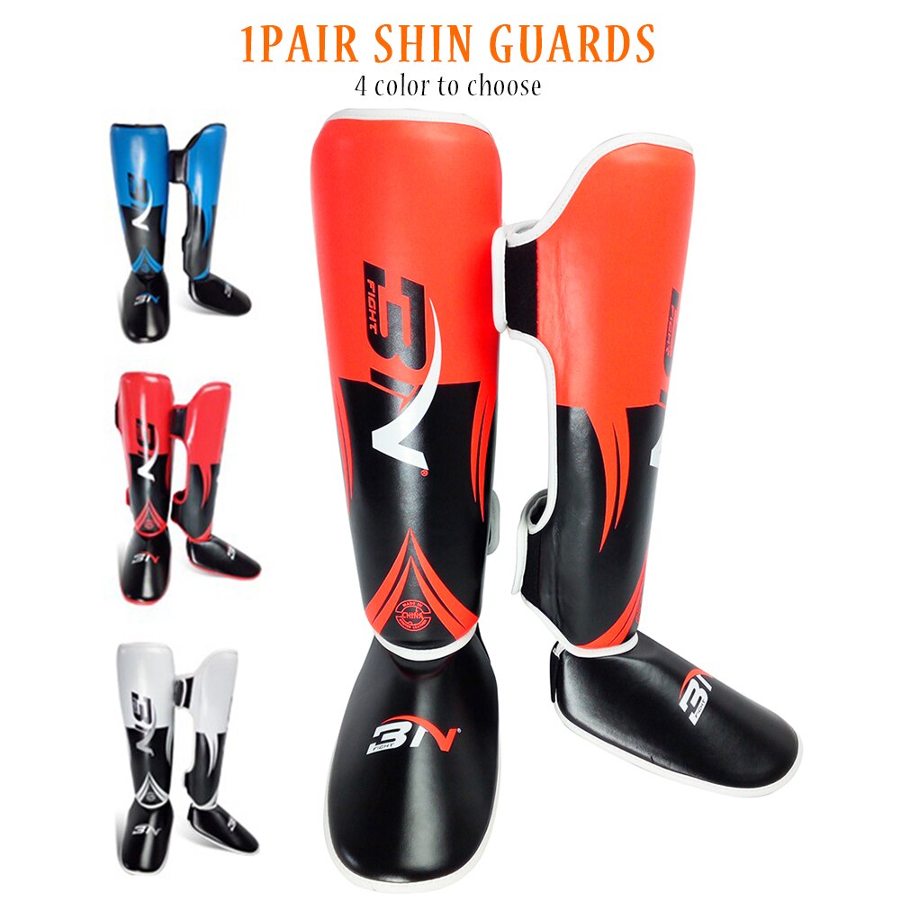 2pcs Kickboxing MMA Boxing Sport Gear Kicking Training Ankle Support Muay Thai Body Shield Sanda Adult Shin Guards Karate Youth