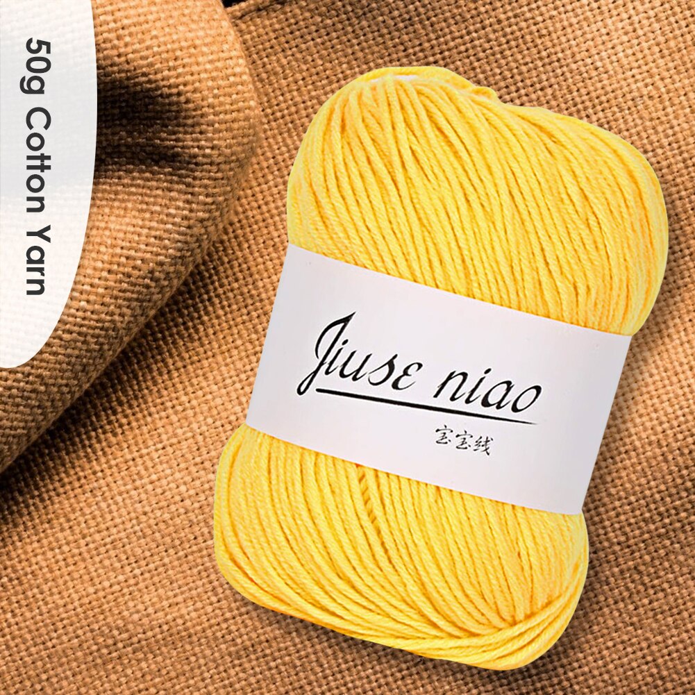 50g Pure Cotton Thin Yarn Crochet Knitting Baby Threads Soft Material DIY Tools Baby Knitted Crochet Yarn Scarves Clothes