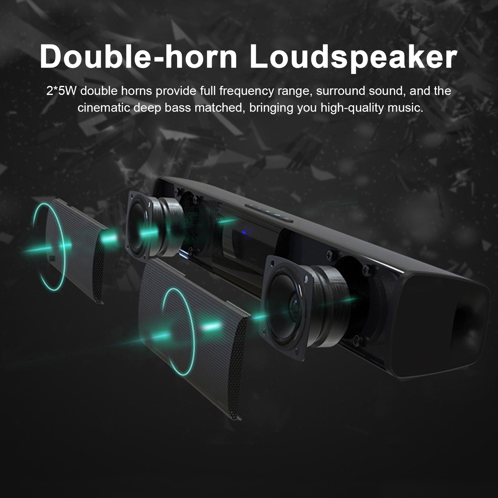 docooler BS-28A BS-28B Wireless Bluetooth Speakers 20W Soundbar Home Theater Sound Bar AUX RCA Input TF Card Music Playback FM