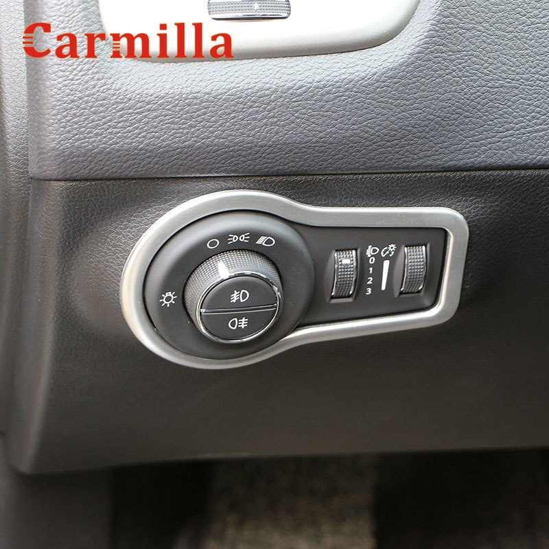 Carmilla-pomo de interruptor de faros de coche, pegatinas de decoración para Fiat 500X, 500X2015, , , , , , accesorios