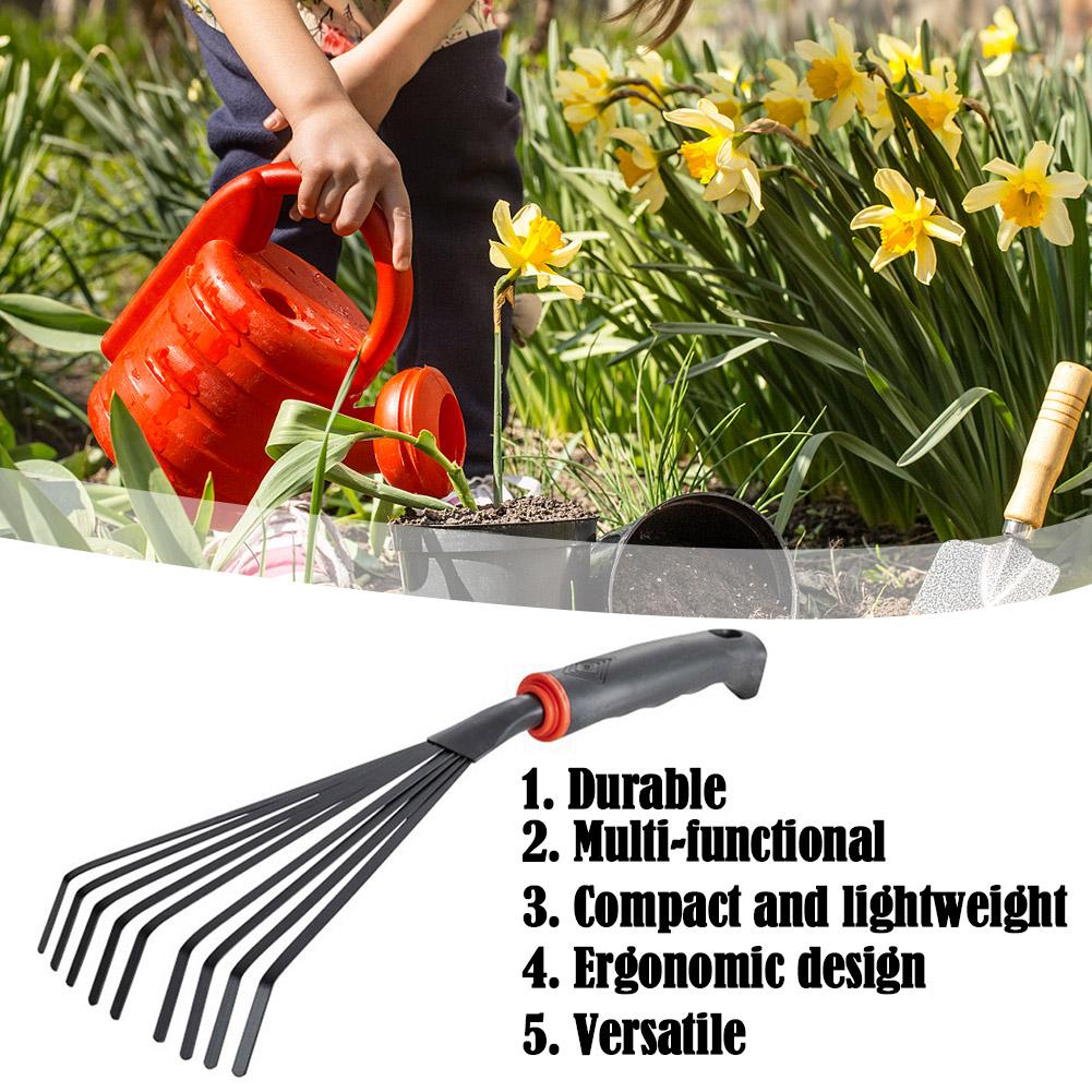 Garten blatt Rechen Heu Laub Landwirtschaft Rechen 9 Zahn Garten Hand Rechen kleine Garten Rechen Garten Rechen