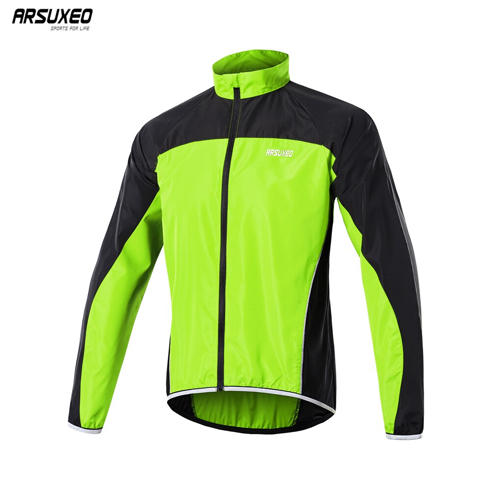 ARSUXEO Männer Winddicht Wasserdicht Reflektierende Radfahren Jacke MTB Bike Windjacke langarm Leichte Sport Kleidung