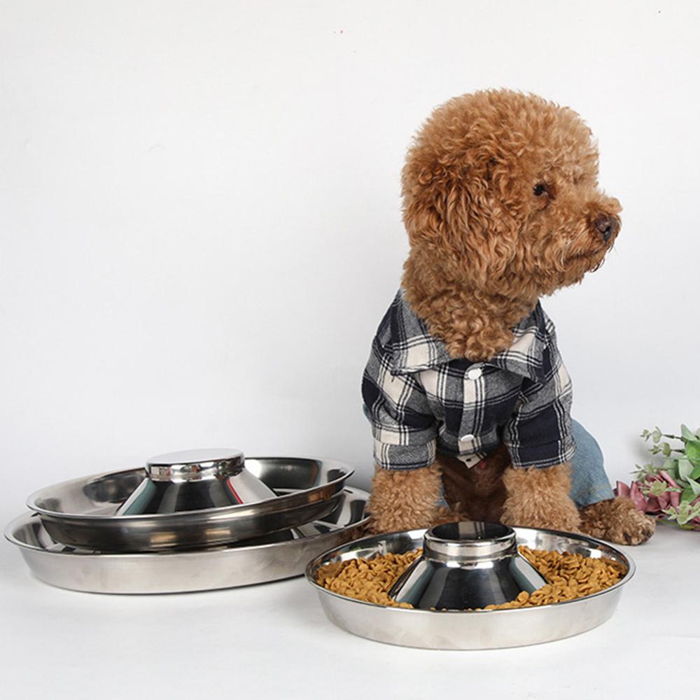 Voerbak voor kleine honden, roestvrij staal, voerbakken voor puppy's, voerbakken voor puppy's, voorkom obesitas, huisdieren, hondenbenodigdheden