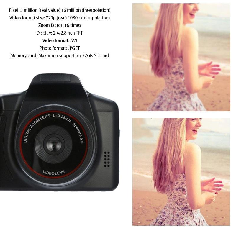 1080P HD Camcorder Video Camera 16X Digital Zoom Handheld Anti-shake Camcorders With 2.4&quot; LCD Screen DV Recorder