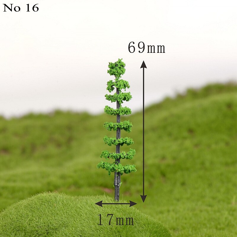 10 PCS Mini Tree Artificial Plants Branch Flowers Wedding Home Garden Decoration DIY micro-landscape succulent plants Decor: No 16