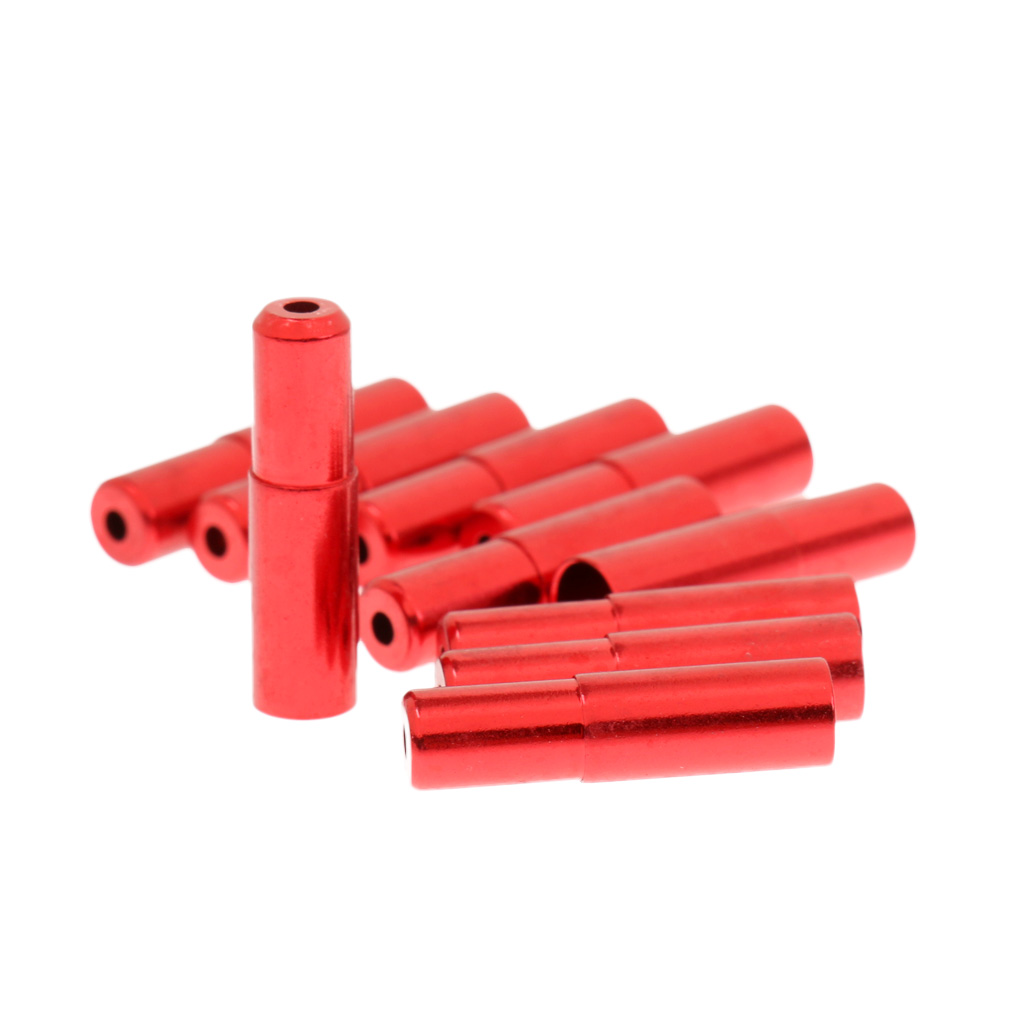 10Pcs Bike Brake Cable Tip Cap Bicycle: Red 4mm