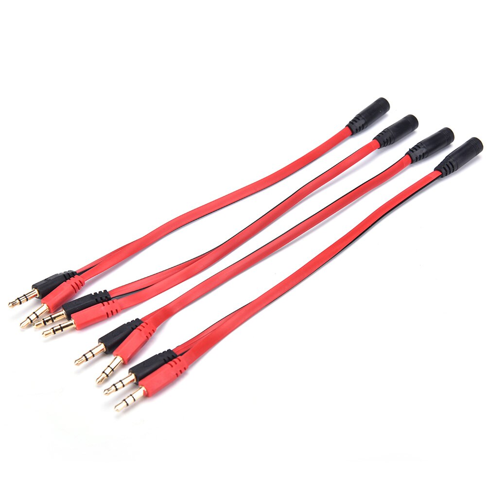 AUX Audio Mic Splitter Cable Earphone Headphone Adapter 1 Female To 2 Male 22cm 3.5mm Female To 2 Male Cables