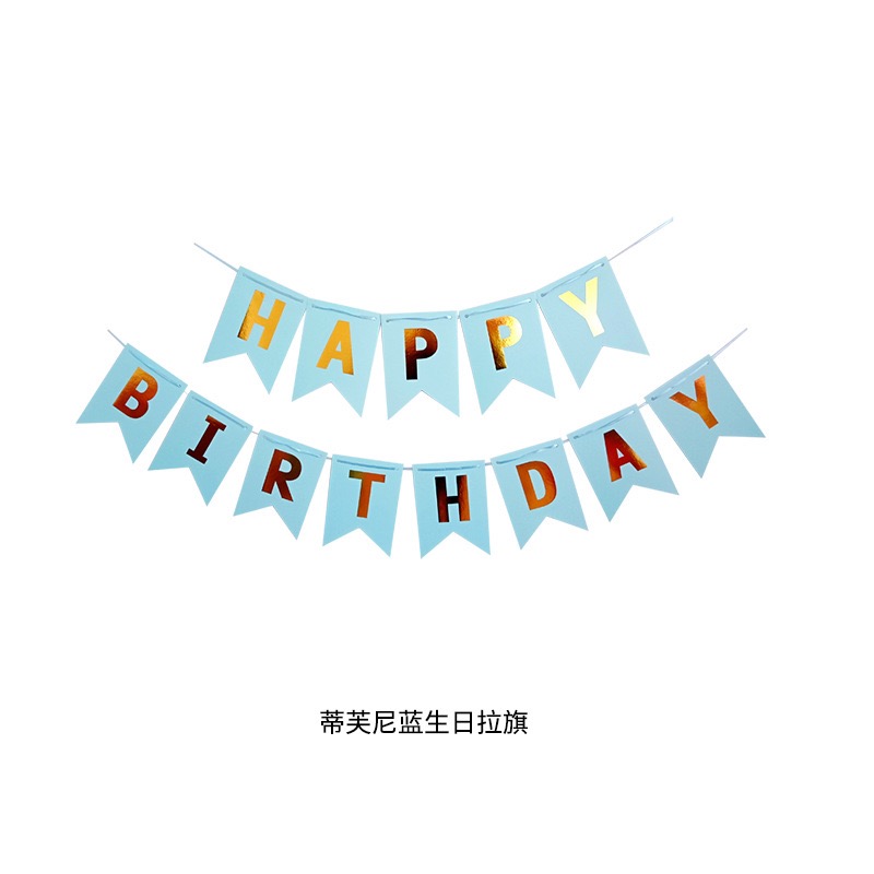 1 Juego de decoración de feliz cumpleaños, banderines para de cumpleaños, guirnalda, suministros para Baby Shower, decoración de pancarta de papel, feliz cumpleaños: Verde claro
