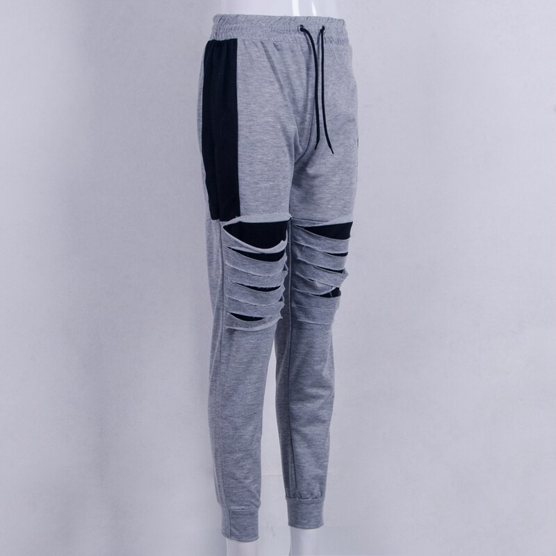 Men Gym Slim Fit Trousers Tracksuit Bottoms Skinny Jogger Sweat Track Long Pants