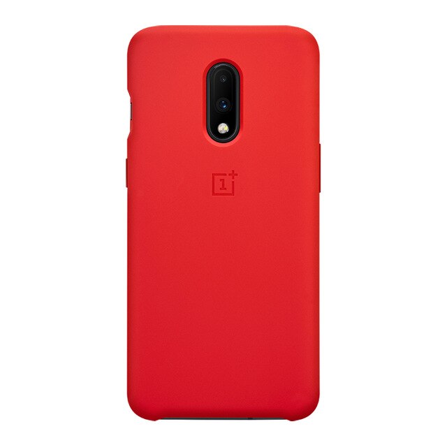 100% Originale Oneplus 7 pro Caso Oneplus 7 Copertura Della Cassa Del silicone rosso ufficiale Magazzino Arenaria nero Kevlar Karbon