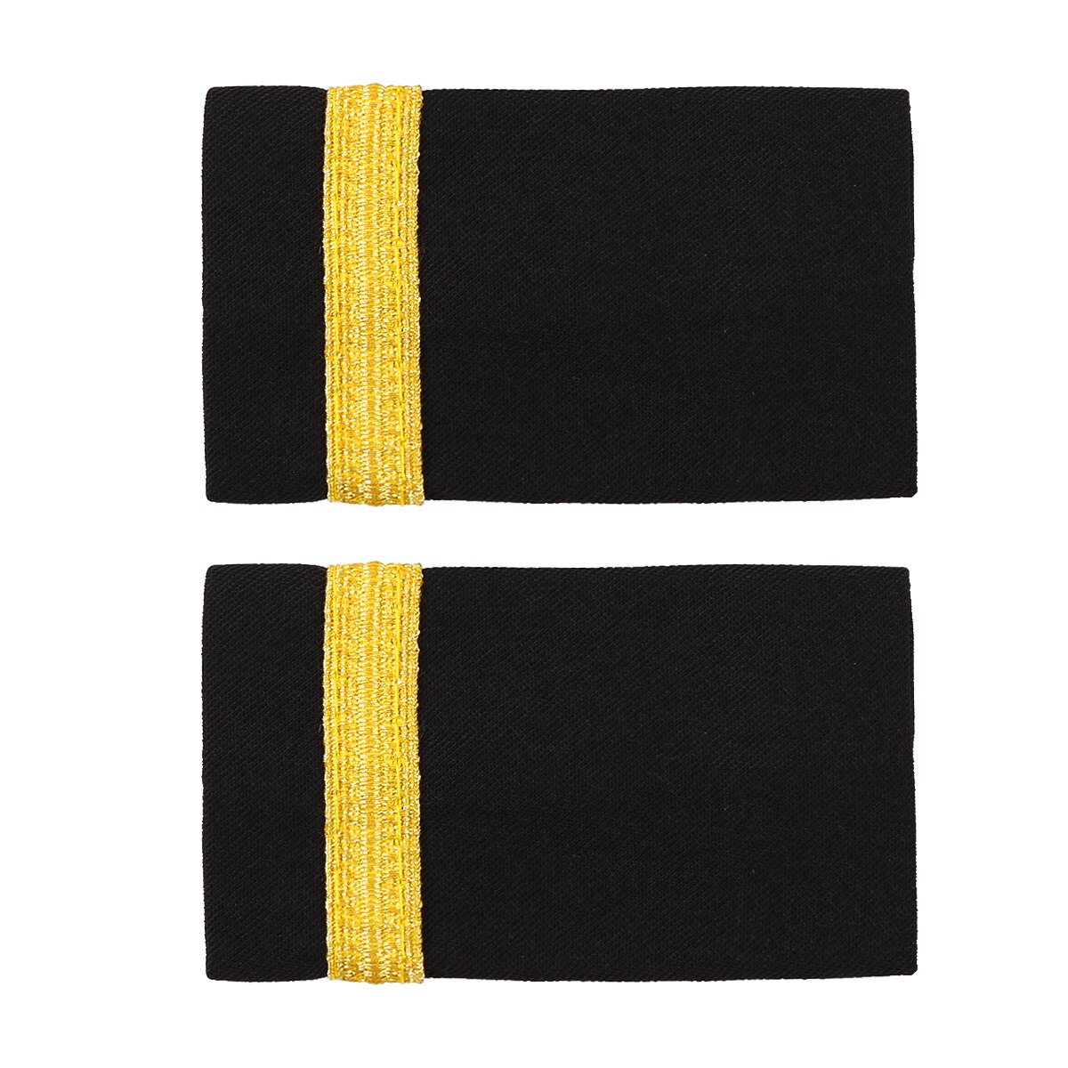 1 paar Traditionellen Uniform Dekor Epauletten Professionelle Pilot Shirt Epauletten DIY Gold Streifen Schulter Bord Abzeichen für Kleidung: Schwarz Gold eins Bar