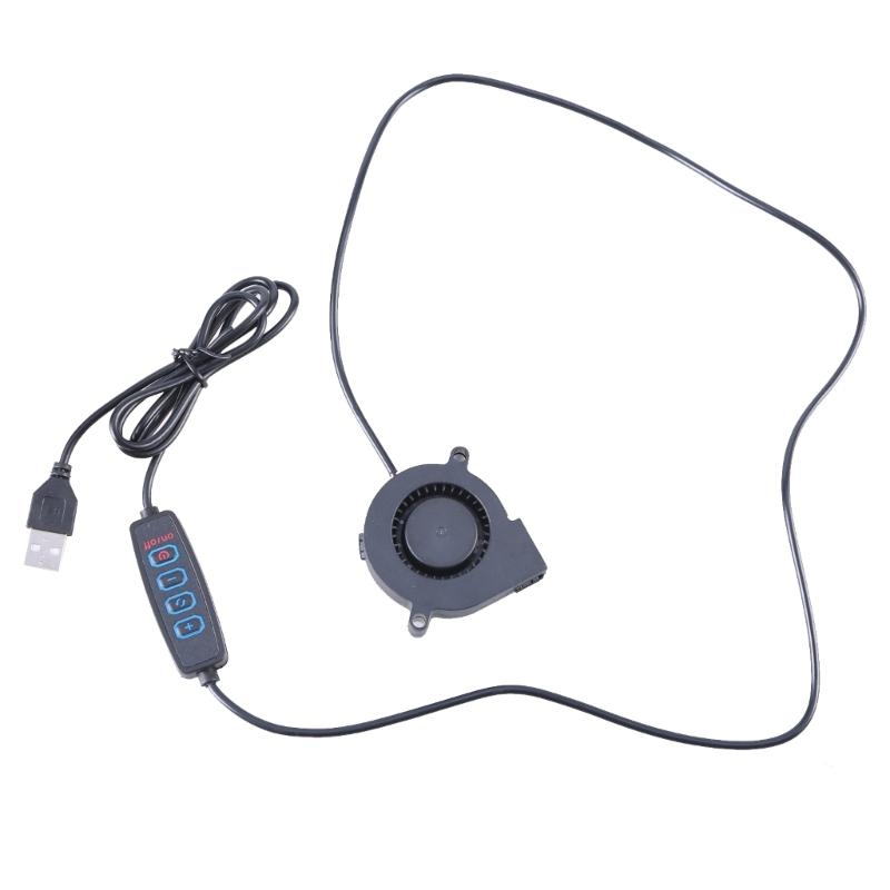 50x50x15mm USB Blowered Fan 5V 5015 Brushless Cooling Fan Variable Speed Controller With For PC Printer
