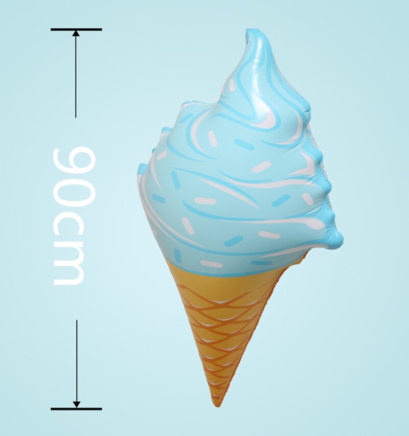 90cm 35inch Giant Inflatable Ice Cream Pool Float Inflatable Water Toys Air Mattress Fun Swimming Beach Party