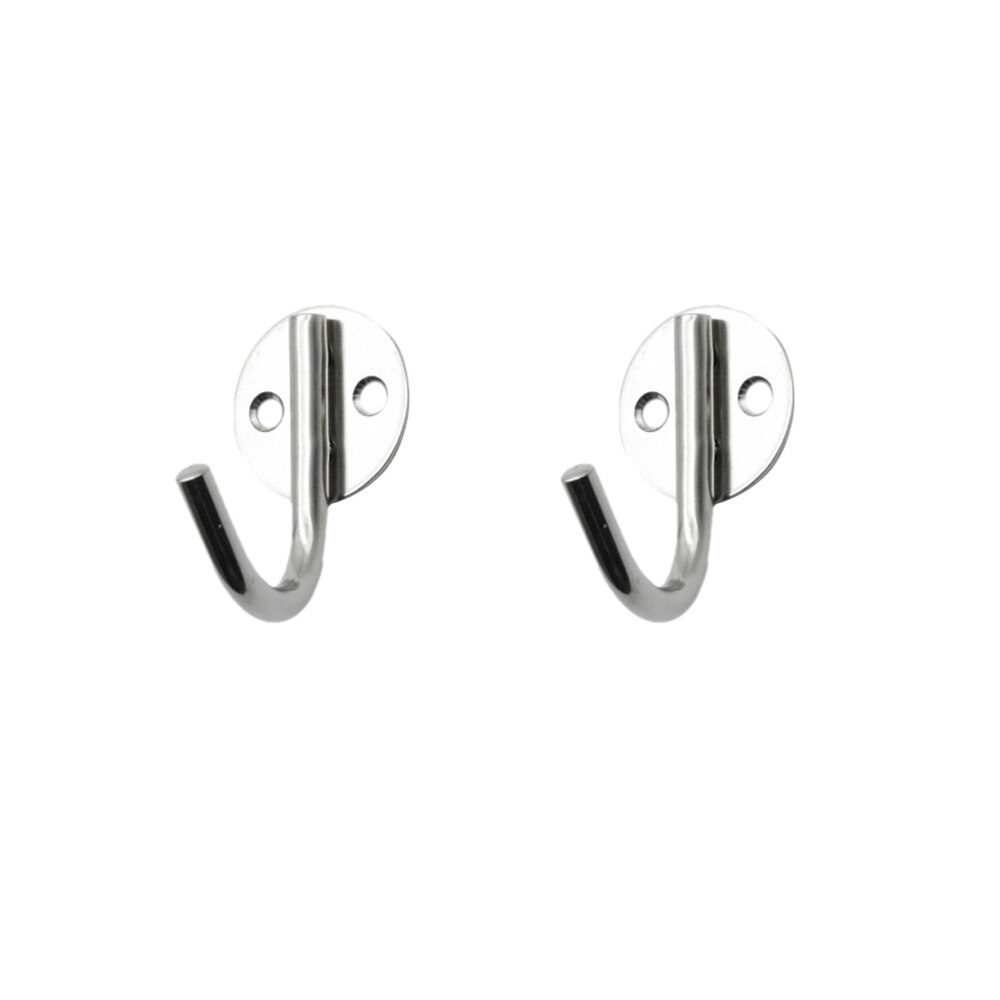 3Pcs Rvs Bevestiging Muur Haken Ronde Pothook Badkamer Handdoek Haak (Zilver)