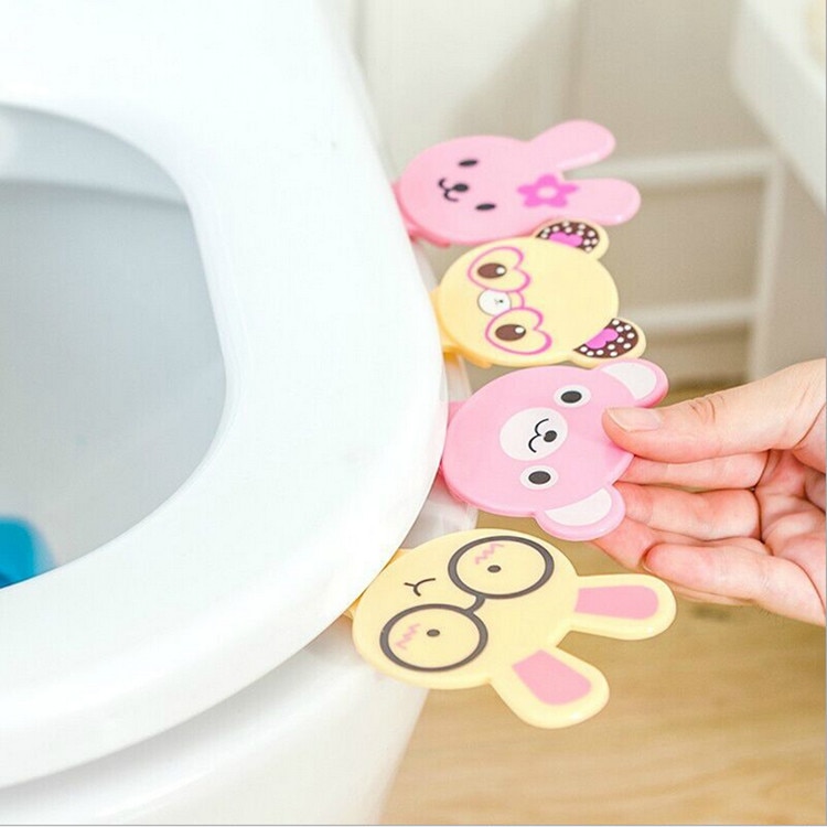 Tegneserie dæksel løfter toilet sædehåndtag badeværelsesdæksel toilet skål sædehejs håndtag badeværelse toilet sæde holder tilbehør