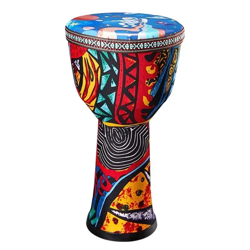 Tambour africain 8 pouces tambour djembé africain sculpté à la main en bois massif peau de chèvre Instrument de musique africain traditionnel