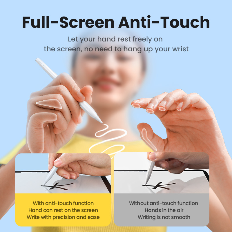 UGREEN Stylus Pen for Apple Pencil iPad Magnetic Wireless Charging and Type C Charging Palm Rejection Tilt Pen for iPad Pro