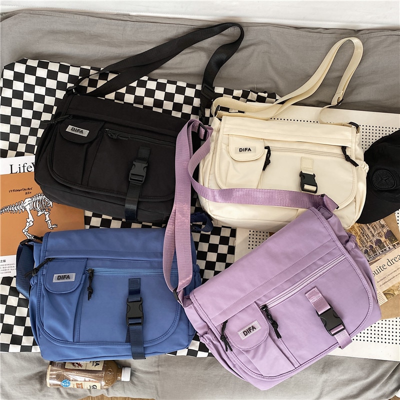 unisex-umhängetasche mit großem fassungsvermöGen Ich bin beliebten koreanischen stil, Ideal für studenten, auch als Bote Tasche geeignet.
