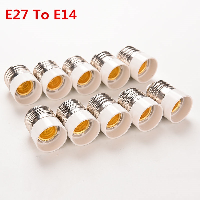 5Pcs Light Bulb Base Type Adapter Fireproof Material E27 To E14 Lamp Holder Converter Socket Conversion
