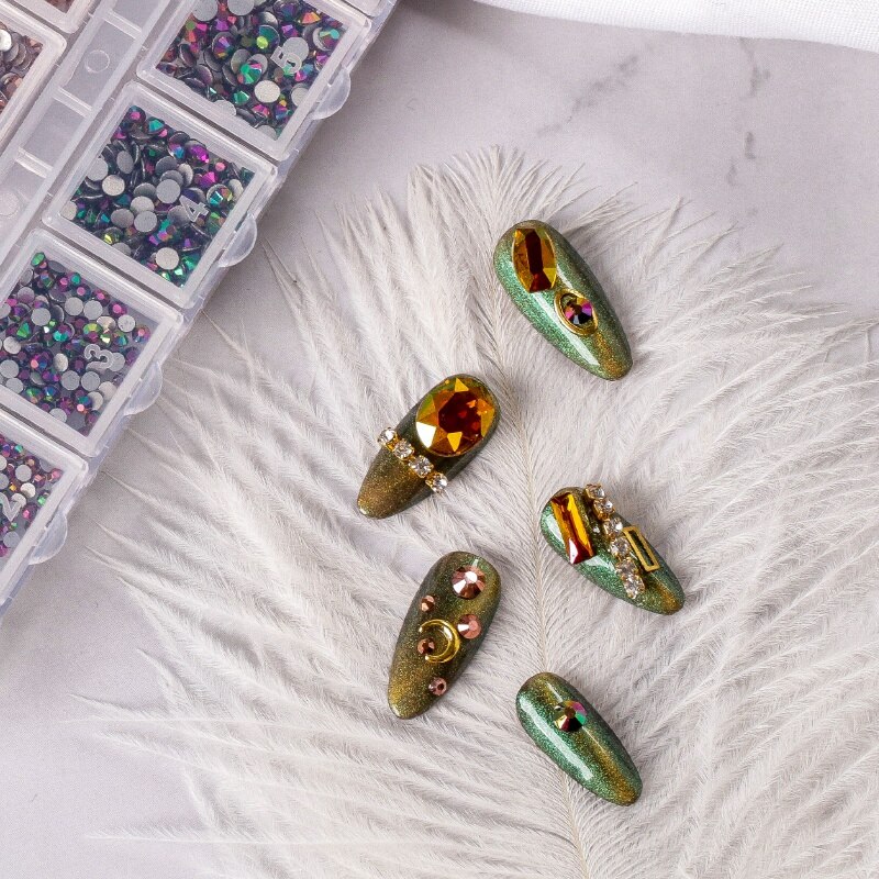 1440 st spik strass ansikte 2022 tips alla för manikyr decoracion uñas handarbete tillbehör kawaii figurer box nyheter