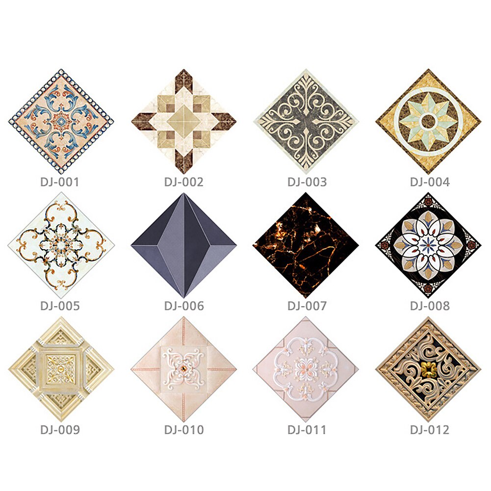 10Pcs Keuken Badkamer Zelfklevende Pvc Waterdichte Vloer Tegel Diagonaal Sticker Floor Stickers Waterdicht Tegels