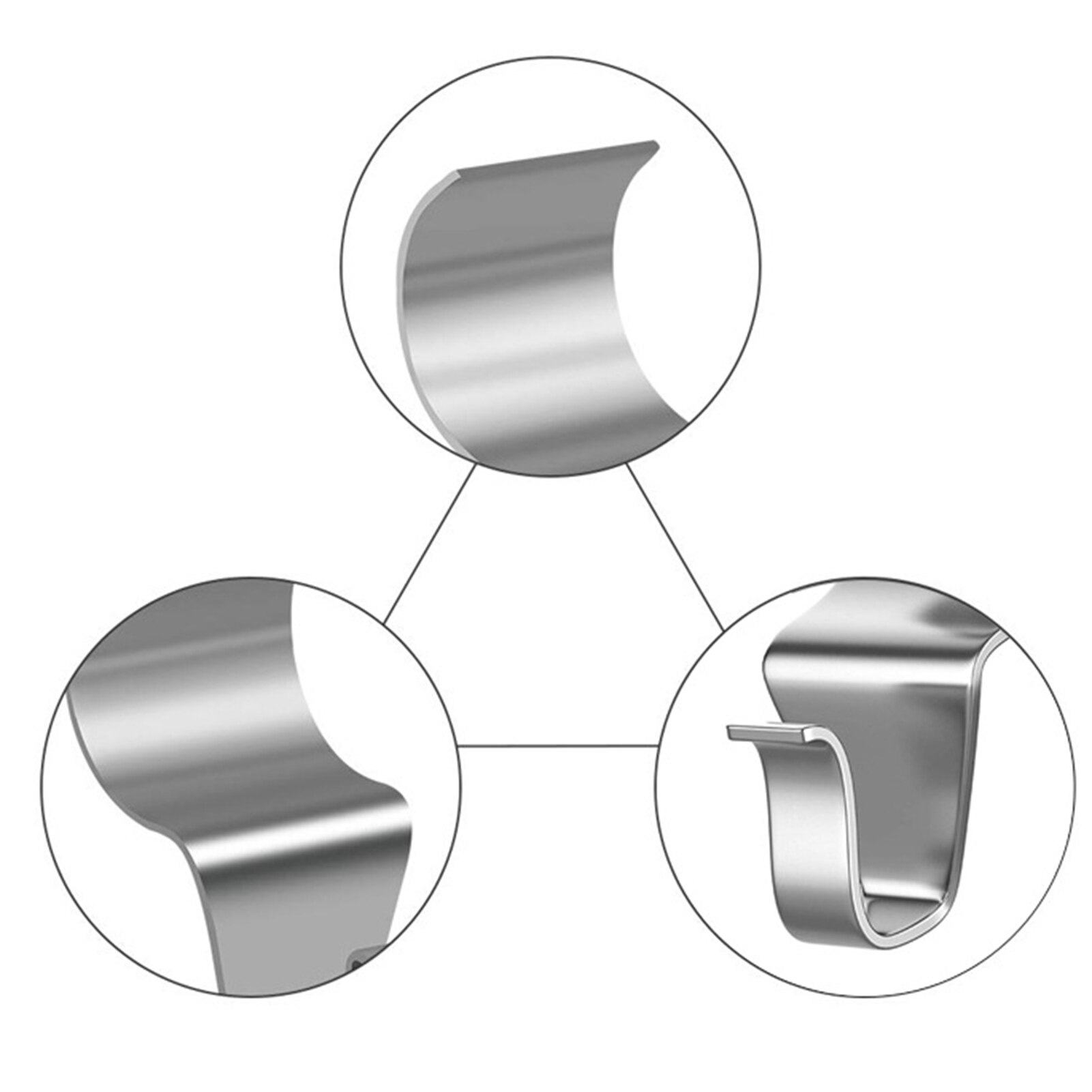 10Pcs Stevige Hanger Handig Praktische Multifunctionele Eenvoudige Installatie S-Vorm Rvs S-Haak Voor Opknoping