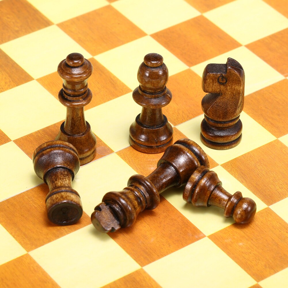 Houten Schaakspel Met Vouwen Schaakbord Backgammon Checkers Reizen Games Tocht Entertainment Educatief Speelgoed