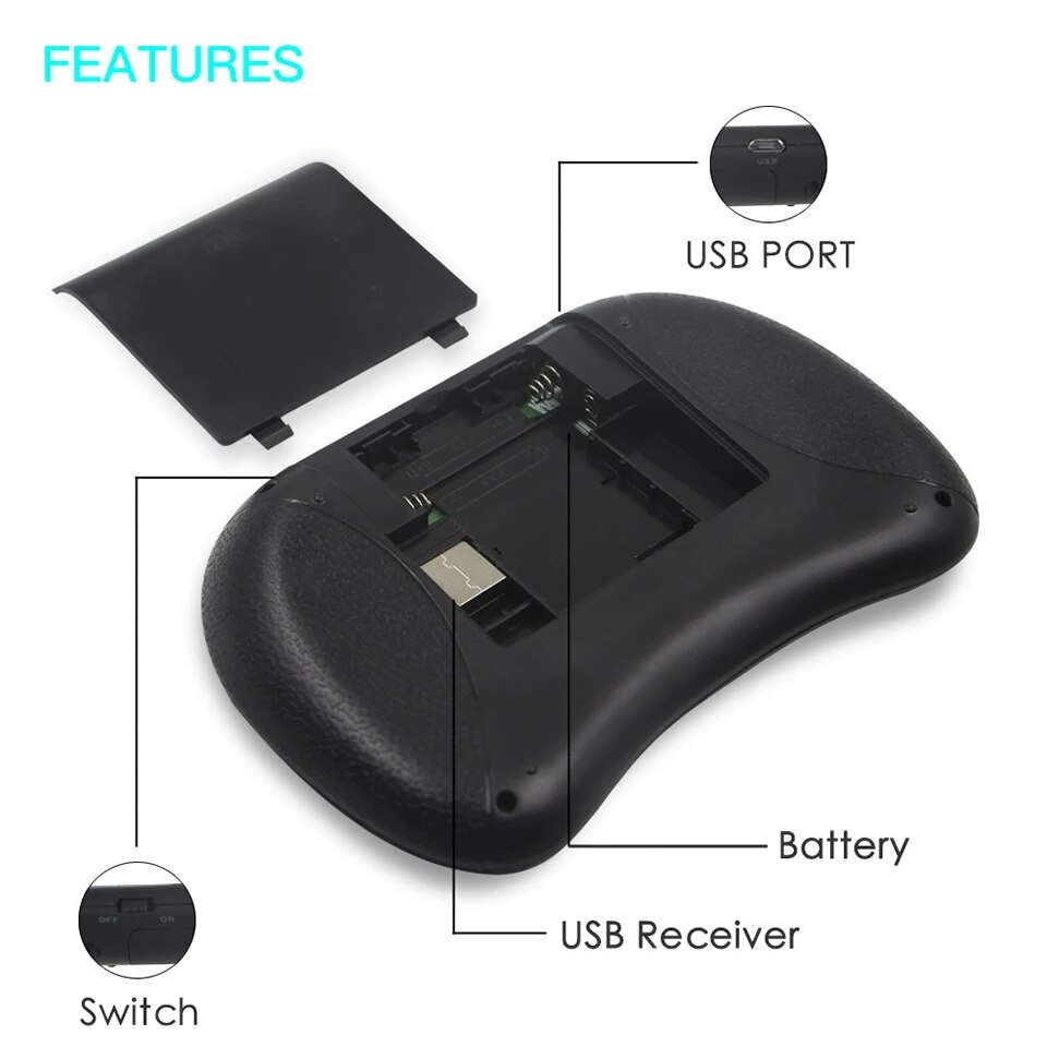 I8mini keyboard Russian English version 2.4GHz wireless keyboard air mouse with touchpad handheld operation and Android TV box