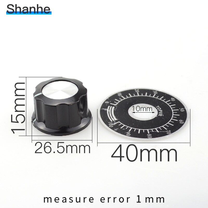 1Set Precision Dial + Knop/Numeriek Aluminium Regelknop Potentiometer