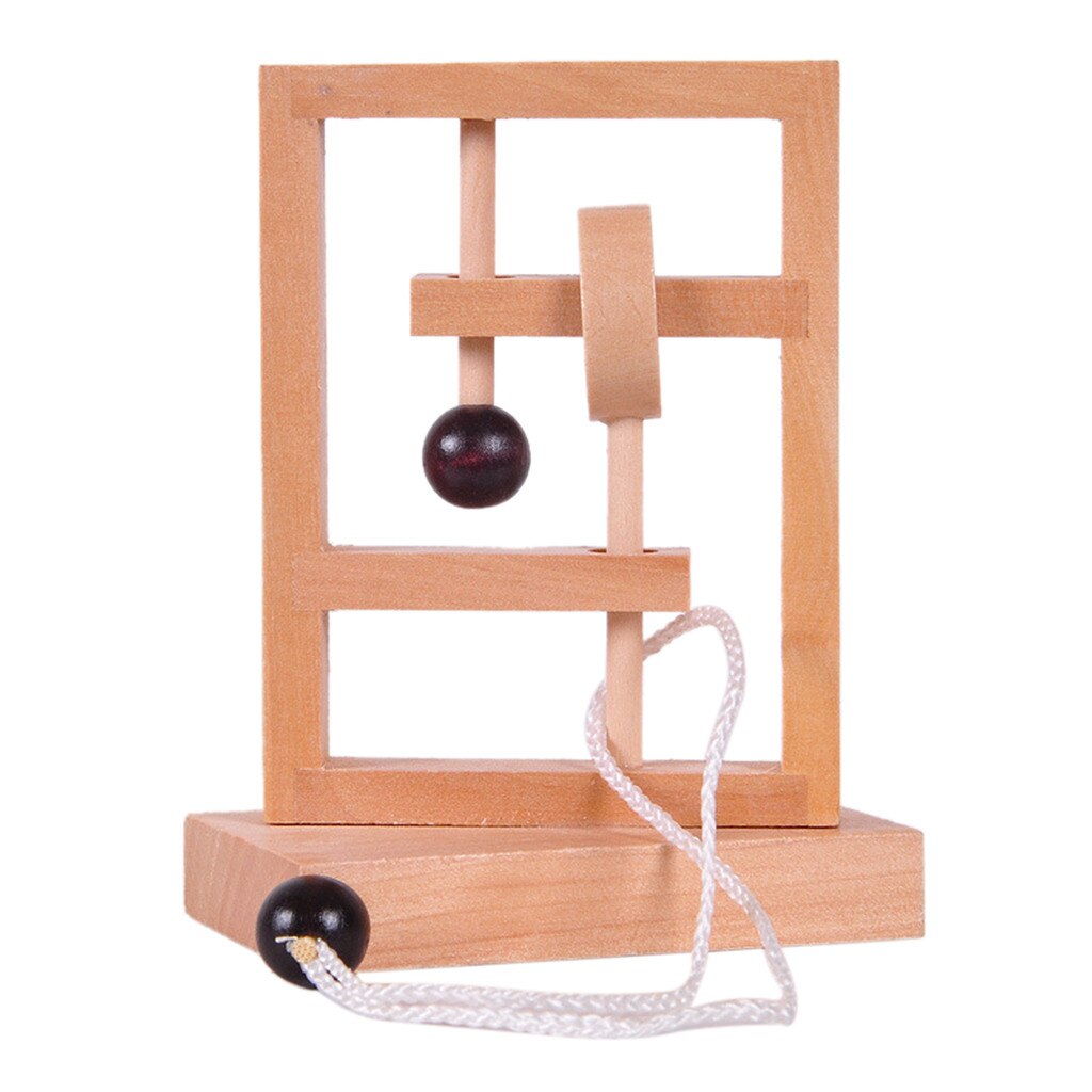 Classique jeu de Puzzle en bois Solution corde centrale casse-tête pour adultes jeu l'oeil de dieu 6cm x 9cm GK