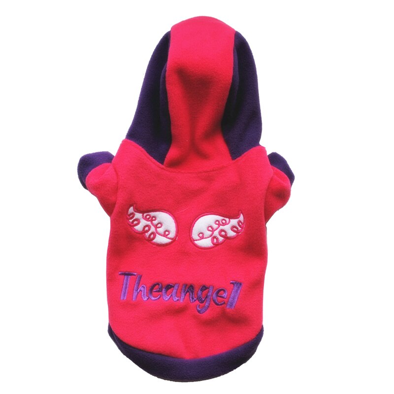 Santa Poten Gedrukt Hond Kleding Voor Kleine Honden Zachte Fleece Puppy Kat Hoodies Jasje Chihuahua Pug Yorkie Kleding outfit: Red / XS