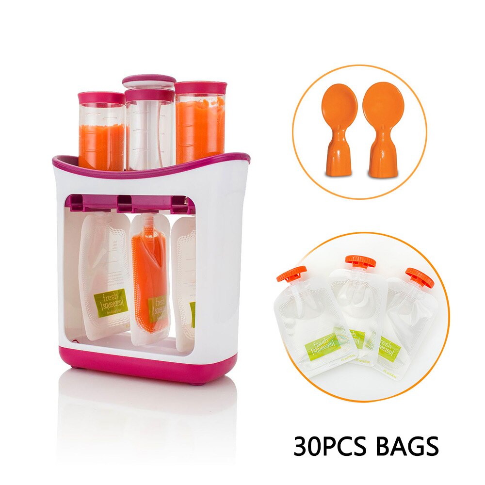 Babymad maker baby fodring beholdere børn opbevaring forsyninger nyfødte fast føde værktøj spædbørn friskpresset frugt juice station: Pj4024d