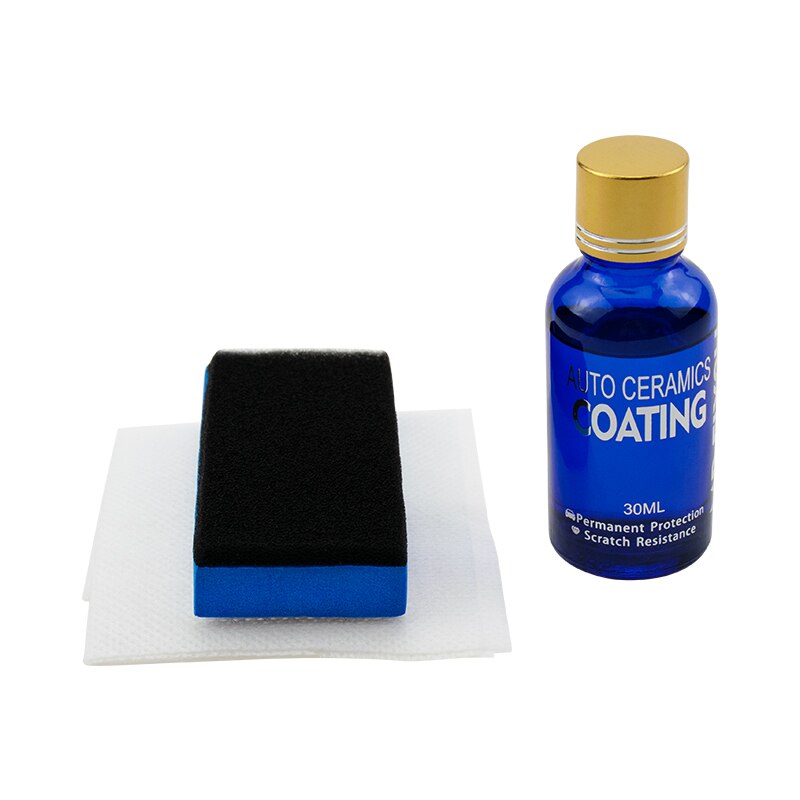 Vidrio líquido para revestimiento de cerámica de coche, líquido de pulido para el cuidado de la pintura de la piel del coche, accesorios para detalles, 30ml, 9H, 1 ud.